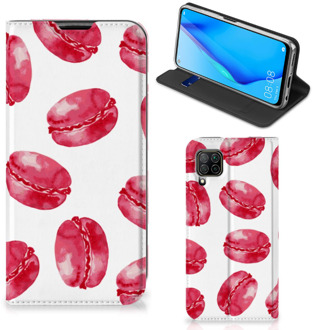 B2Ctelecom GSM Hoesje Huawei P40 Lite Fotohoesje ontwerpen Pink Macarons