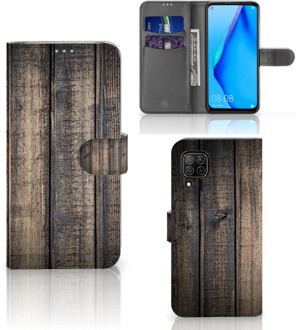 B2Ctelecom GSM Hoesje Huawei P40 Lite Leuk Case Cadeau voor Mannen Steigerhout