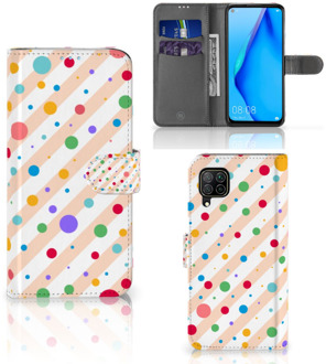 B2Ctelecom GSM Hoesje Huawei P40 Lite Leuk Hoesje Dots