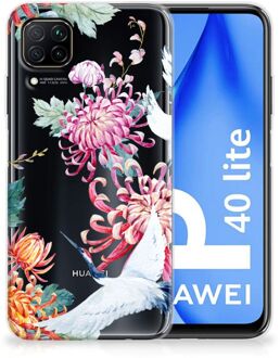 B2Ctelecom GSM Hoesje Huawei P40 Lite Smartphonehoesje Customize Bird Flowers