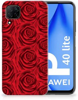 B2Ctelecom GSM Hoesje Huawei P40 Lite TPU Bumper Red Roses