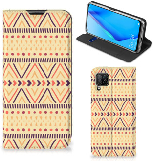 B2Ctelecom GSM Hoesje Huawei P40 Lite Wallet Bookcase Aztec Yellow