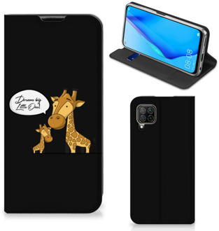 B2Ctelecom GSM Hoesje Huawei P40 Lite Wallet Case Giraffe