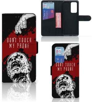 B2Ctelecom GSM Hoesje Huawei P40 Pro Book Case met Pasjeshouder Zombie Blood