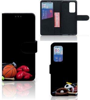 B2Ctelecom GSM Hoesje Huawei P40 Pro Bookcover Ontwerpen Voetbal, Tennis, Boxing… Sports