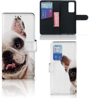 B2Ctelecom GSM Hoesje Huawei P40 Pro Bookstyle Case Franse Bulldog