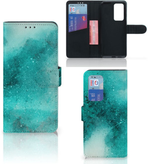 B2Ctelecom GSM Hoesje Huawei P40 Pro Foto hoesje Painting Blue