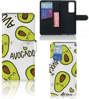 B2Ctelecom GSM Hoesje Huawei P40 Pro Mobiel Bookcase Valentijn Cadeautje Haar Avocado Singing