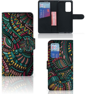 B2Ctelecom GSM Hoesje Huawei P40 Pro Telefoontasje Aztec