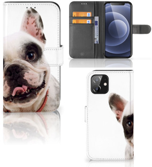 B2Ctelecom GSM Hoesje iPhone 12 | 12 Pro (6.1") Bookstyle Case Franse Bulldog