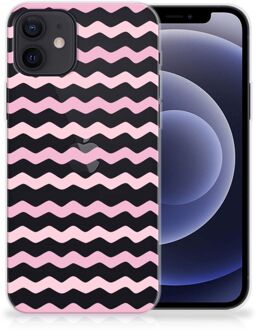 B2Ctelecom GSM Hoesje iPhone 12 | 12 Pro (6.1") Bumper Hoesje Waves Roze