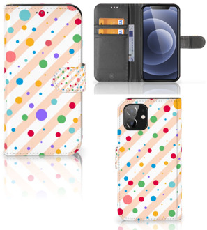 B2Ctelecom GSM Hoesje iPhone 12 | 12 Pro (6.1") Flip Cover Dots