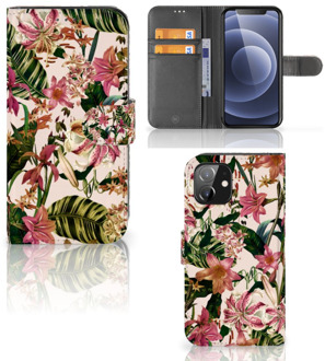 B2Ctelecom GSM Hoesje iPhone 12 | 12 Pro (6.1") Fotohoesje ontwerpen Flowers