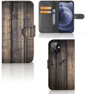 B2Ctelecom GSM Hoesje iPhone 12 | 12 Pro (6.1") Leuk Case Cadeau voor Mannen Steigerhout