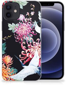 B2Ctelecom GSM Hoesje iPhone 12 | 12 Pro (6.1") Smartphonehoesje Customize Bird Flowers