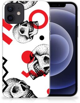 B2Ctelecom GSM Hoesje iPhone 12 | 12 Pro (6.1") TPU Bumper Skull Red