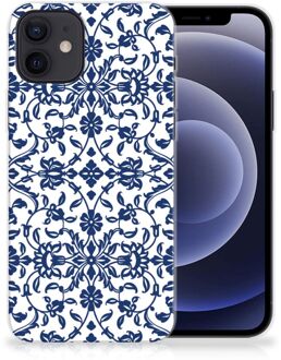 B2Ctelecom GSM Hoesje iPhone 12 | 12 Pro (6.1") Trendy Telefoonhoesjes Flower Blue