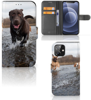 B2Ctelecom GSM Hoesje iPhone 12 | 12 Pro (6.1") Wallet Book Case Honden Labrador