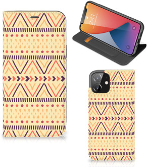 B2Ctelecom GSM Hoesje iPhone 12 | iPhone 12 Pro Wallet Bookcase Aztec Yellow