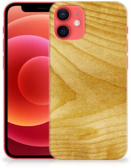 B2Ctelecom GSM Hoesje iPhone 12 Mini Cover Case Licht Hout