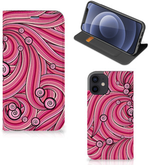 B2Ctelecom GSM Hoesje iPhone 12 Mini Foto Hoesje ontwerpen Swirl Pink