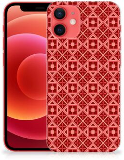 B2Ctelecom GSM Hoesje iPhone 12 Mini Hoesje met Tekst Batik Red