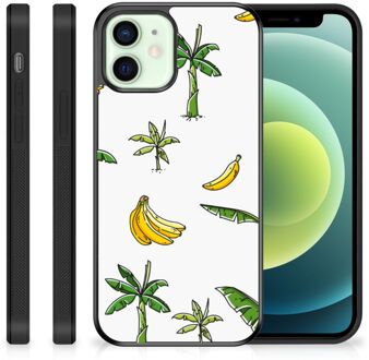 B2Ctelecom GSM Hoesje iPhone 12 Mini Mobiel TPU Hardcase met Zwarte rand Banana Tree