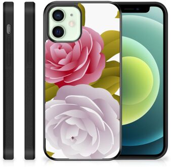 B2Ctelecom GSM Hoesje iPhone 12 Mini Silicone Back Case met Zwarte rand Roses