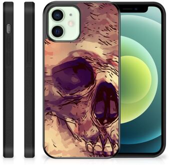 B2Ctelecom GSM Hoesje iPhone 12 Mini Silicone Back Case met Zwarte rand Skullhead