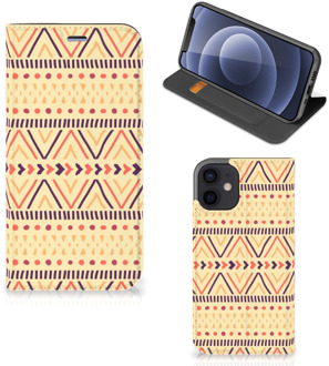 B2Ctelecom GSM Hoesje iPhone 12 Mini Wallet Bookcase Aztec Yellow