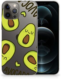 B2Ctelecom GSM Hoesje iPhone 12 Pro Max Backcase TPU Siliconen Hoesje Transparant Avocado Singing