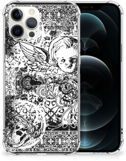 B2Ctelecom GSM Hoesje iPhone 12 Pro Max Doorzichtige Silicone Hoesje met transparante rand Skulls Angel