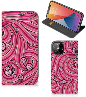 B2Ctelecom GSM Hoesje iPhone 12 Pro Max Foto Hoesje ontwerpen Swirl Pink