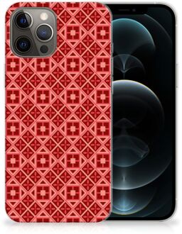 B2Ctelecom GSM Hoesje iPhone 12 Pro Max Hoesje met Tekst Batik Red