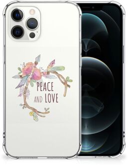 B2Ctelecom GSM Hoesje iPhone 12 Pro Max Leuk TPU Back Case met transparante rand Boho Text