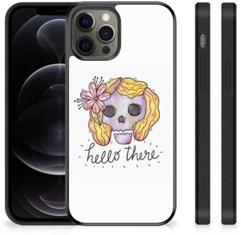 B2Ctelecom GSM Hoesje iPhone 12 Pro Max Siliconen Hoesje met Zwarte rand Boho Skull