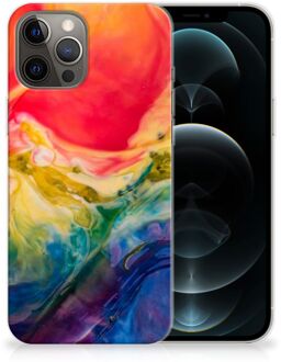 B2Ctelecom GSM Hoesje iPhone 12 Pro Max TPU Bumper Watercolor Dark