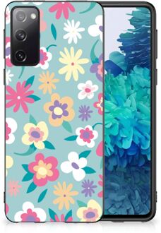 B2Ctelecom GSM Hoesje met Tekst Samsung Galaxy S20 Leuk TPU Back Case met Zwarte rand Flower Power