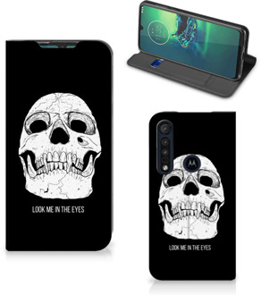 B2Ctelecom GSM Hoesje Motorola G8 Plus Bookcase Skull Eyes