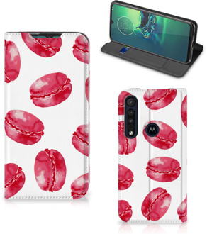 B2Ctelecom GSM Hoesje Motorola G8 Plus Fotohoesje ontwerpen Pink Macarons