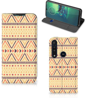 B2Ctelecom GSM Hoesje Motorola G8 Plus Wallet Bookcase Aztec Yellow