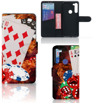 B2Ctelecom GSM Hoesje Motorola G8 Power Book Wallet Case Personaliseren Casino