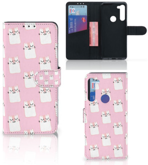 B2Ctelecom GSM Hoesje Motorola G8 Power Bookcase Valentijn Cadeaus Sleeping Cats