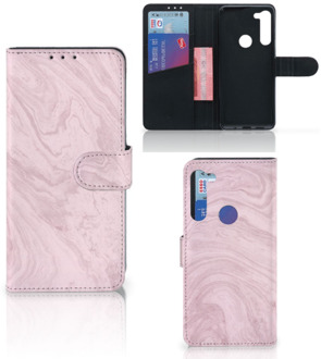 B2Ctelecom GSM Hoesje Motorola G8 Power Flip Case Marble Pink