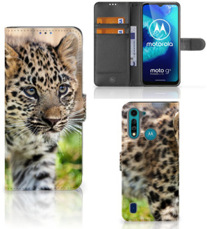 B2Ctelecom GSM Hoesje Motorola G8 Power Lite Beschermhoesje met foto Baby Luipaard