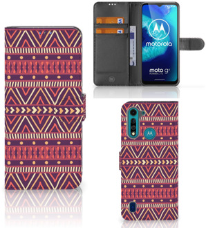 B2Ctelecom GSM Hoesje Motorola G8 Power Lite Bookcase Aztec Purple