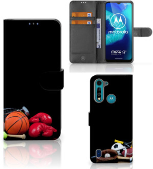 B2Ctelecom GSM Hoesje Motorola G8 Power Lite Bookcover Ontwerpen Voetbal, Tennis, Boxing… Sports