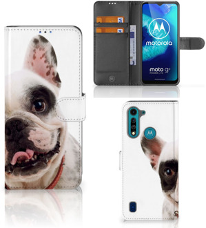 B2Ctelecom GSM Hoesje Motorola G8 Power Lite Bookstyle Case Franse Bulldog