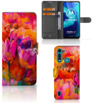 B2Ctelecom GSM Hoesje Motorola G8 Power Lite Cover met Tekst Tulips