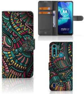 B2Ctelecom GSM Hoesje Motorola G8 Power Lite Flip Case Aztec